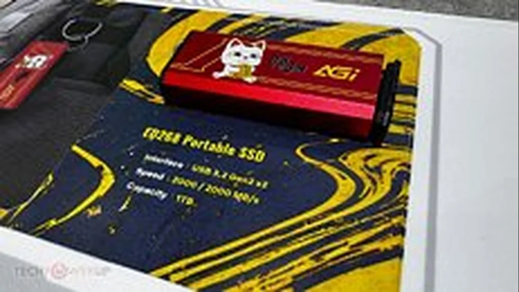 AGI Brings New DDR5 Memory and Storage Drives to Computex 2026 4 AGI portable SSD product display featuring colorful external storage devices.