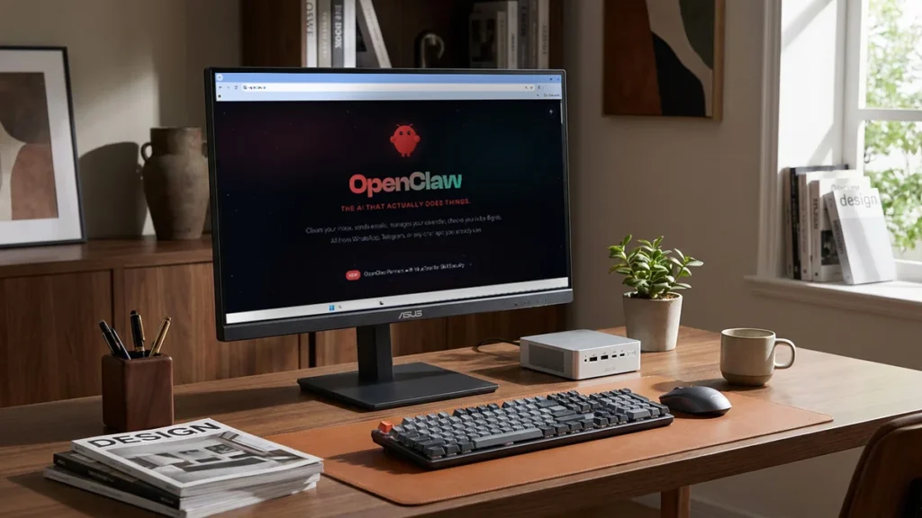 Asus Ascent QN10 Mini PC Arrives with Snapdragon X2 Elite for Local AI Workloads 3 ASUS Ascent QN10 mini PC running local AI applications on a desktop workstation setup.