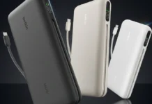 Belkin Launches UltraCharge Pro 25K Power Bank With $15 Discount Belkin UltraCharge Pro 25K power bank shown in black and white color options with integrated USB-C charging cables