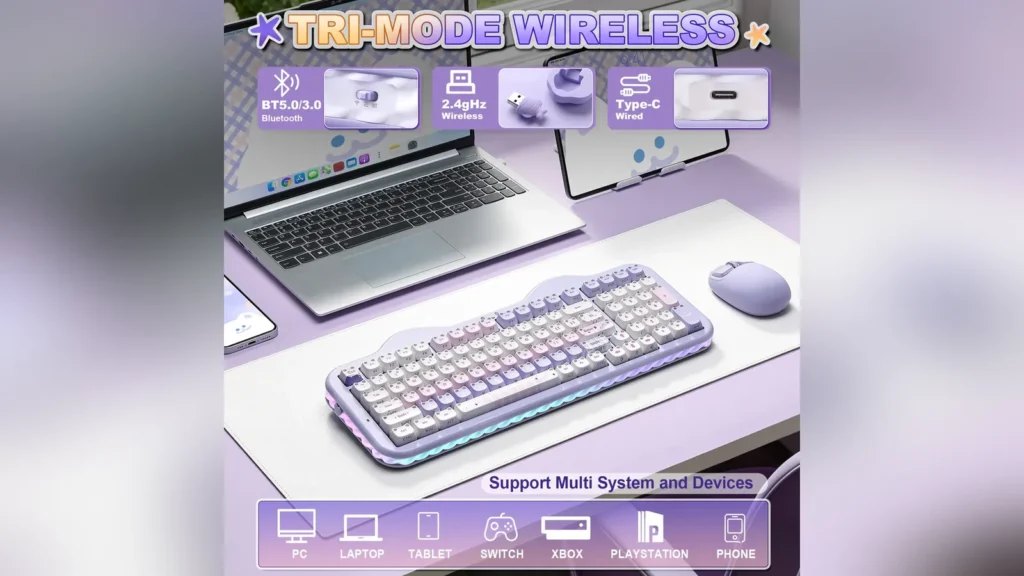 Front view of the Yunzii C98 mechanical keyboard showing the 96% layout.