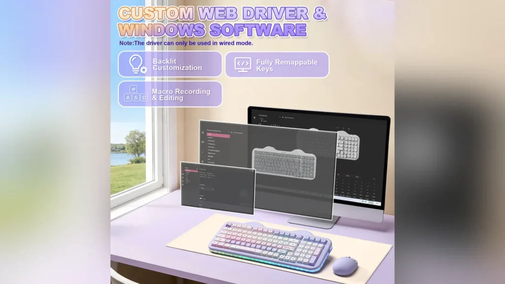 360-degree creamy-themed side light and RGB custom settings.