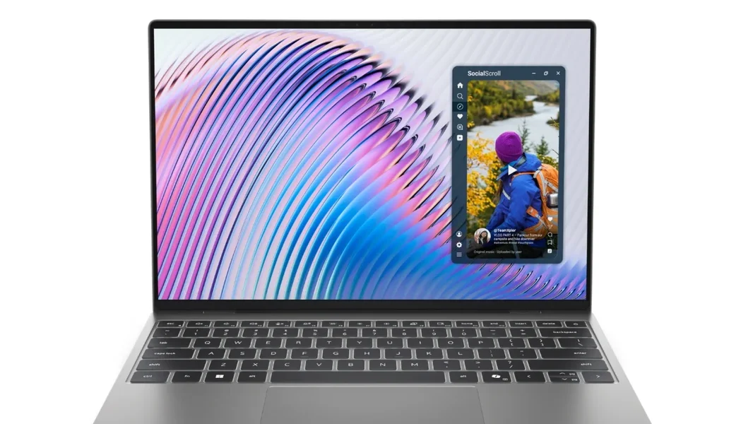 Front view of Dell XPS 13 laptop with 13.4-inch 2.5K touchscreen display and slim bezels