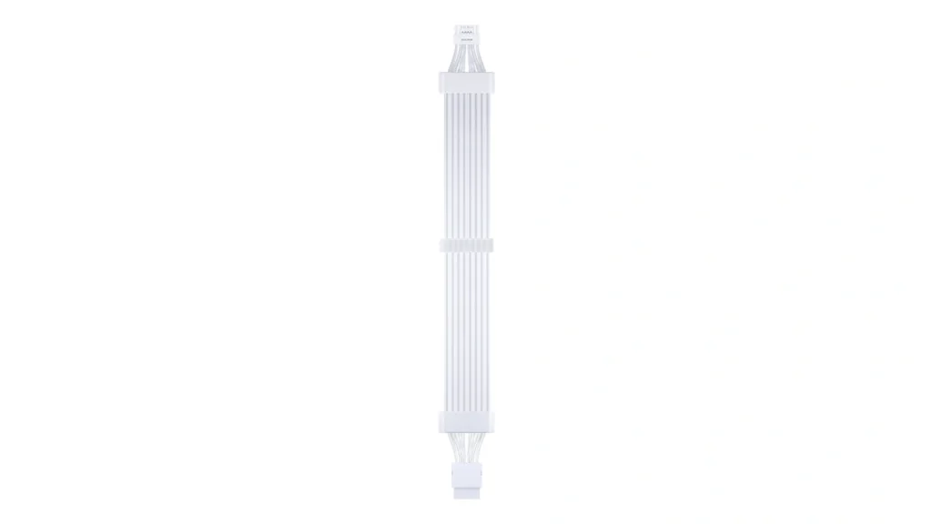 Jonsbo DY-2 GPU-H++ Power Extension Features Dual-Sided RGB Lighting 1 Vertical top-down view of the unlit Jonsbo DY-2 GPU-H++ extension cable.