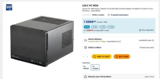 LDLC PC BOX Launches as Cheaper Steam Machine Competitor The LDLC store page displaying the PC BOX compact gaming computer with specifications.