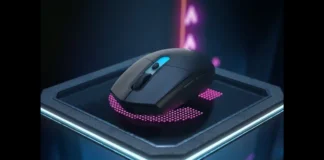 Logitech G305 X Superlight Gaming Mouse Listed for $79 Front-angle view of the black Logitech G305 X Superlight wireless gaming mouse on a glowing high-tech stand.