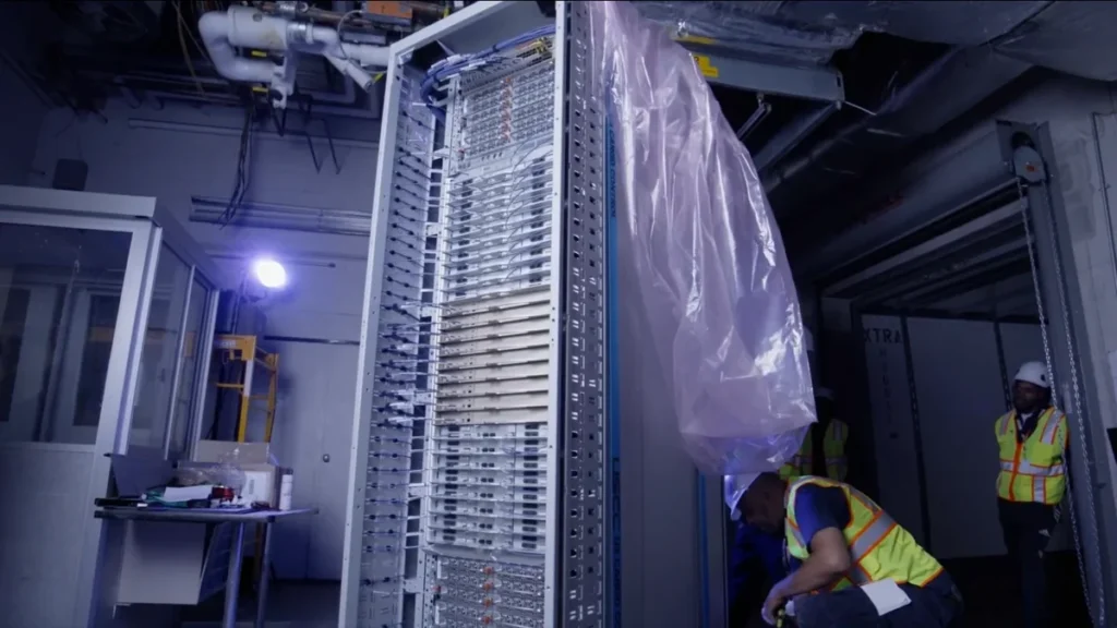 CoreWeave Validates Industry First NVIDIA Vera Rubin NVL72 AI Racks 1 Unpacking the new NVIDIA Vera Rubin NVL72 rack inside a datacenter.