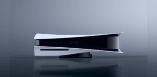 PlayStation Strategic Plan Cuts PC Wording in Favor of AI Integration Sony PlayStation 5 console resting horizontally on a reflecting surface against a studio background.