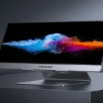 UGREEN AP16 portable monitor with a 16-inch 2.5K IPS display, aluminum body, and adjustable magnetic stand.