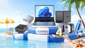 ACEMAGIC Summer Sale featuring discounted mini PCs and laptops
