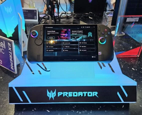 Acer Predator Atlas 8 handheld gaming PC displayed at Computex 2026