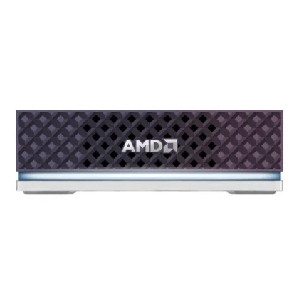 Front view of AMD Ryzen AI Halo Developer Platform mini PC