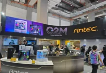 Antec Showcases Digital Cases, Ryzen AI Mini PC, and Mechanical Keyboards at Computex 2026 Visitors exploring Antec products and PC hardware displays at the Computex 2026 exhibition booth