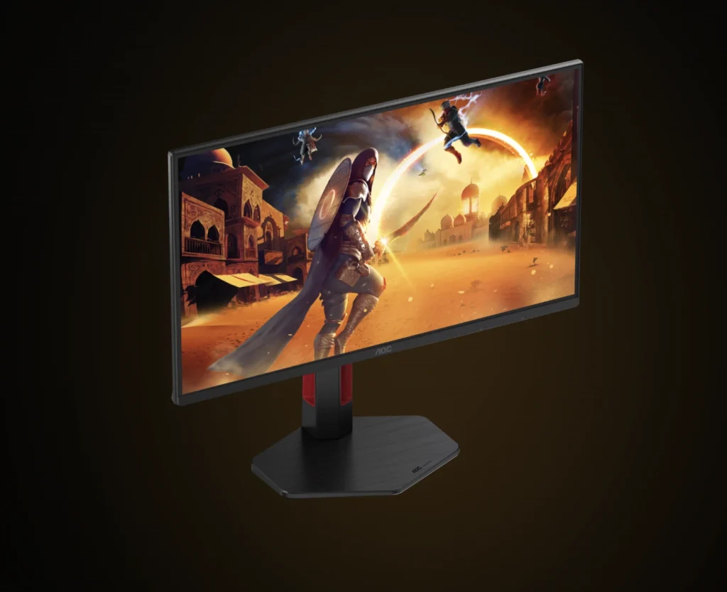 Angled view of the AOC 25G4ZR gaming monitor.