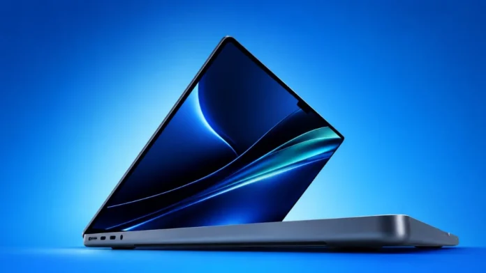 Apple OLED MacBook concept featuring a slim design and advanced hybrid OLED display technology