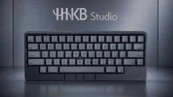 Front view of the Ash Gray mechanical keyboard with gray keycaps and compact layout