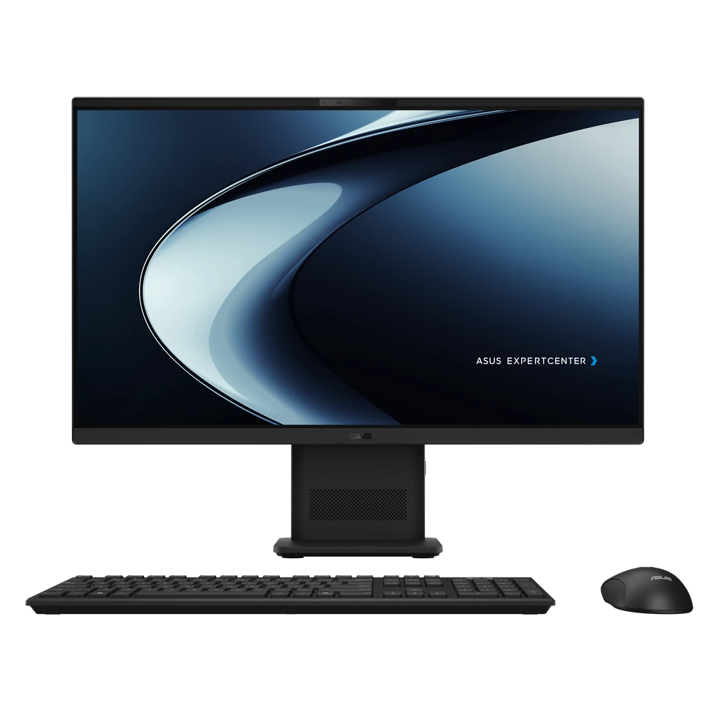 ASUS ExpertCenter P200 AiO Debuts With Ryzen 5 40 and Wi-Fi 6E 1 ASUS ExpertCenter P200 AiO front view with 23.8-inch Full HD display, keyboard, and mouse