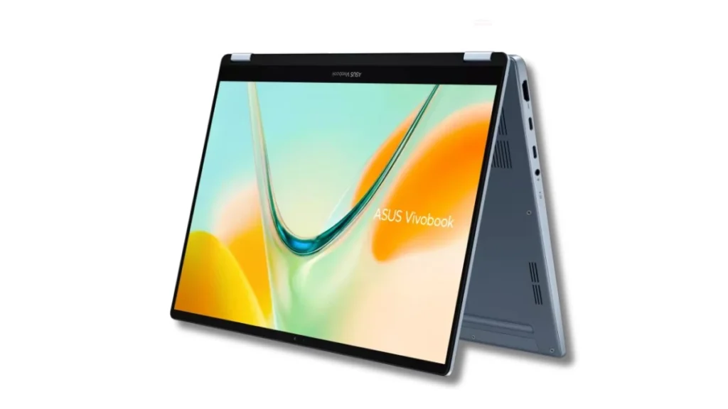 ASUS Launches Zenbook 14 Vivobook S14/S16 Vivobook S14/S16 Flip at Computex 2026 4 ASUS Vivobook S14 Flip TP5408 convertible laptop shown in tent mode