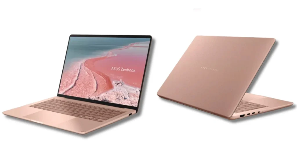 ASUS Launches Zenbook 14 Vivobook S14/S16 Vivobook S14/S16 Flip at Computex 2026 1 ASUS Zenbook 14 UX3480 laptop shown in open and rear angled views with slim lightweight design