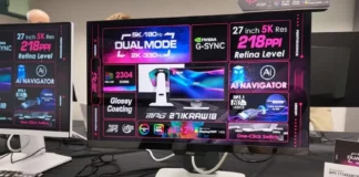 MSI showcases MPG 271KRAW18 Monitor With 5K 180Hz and 330Hz Gaming Mode MSI MPG 271KRAW18 27-inch 5K gaming monitor with 180Hz refresh rate and dual-mode support