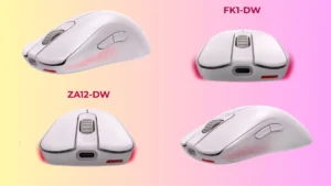 ZOWIE FK1-DW and ZA12-DW wireless esports mice shown from multiple angles