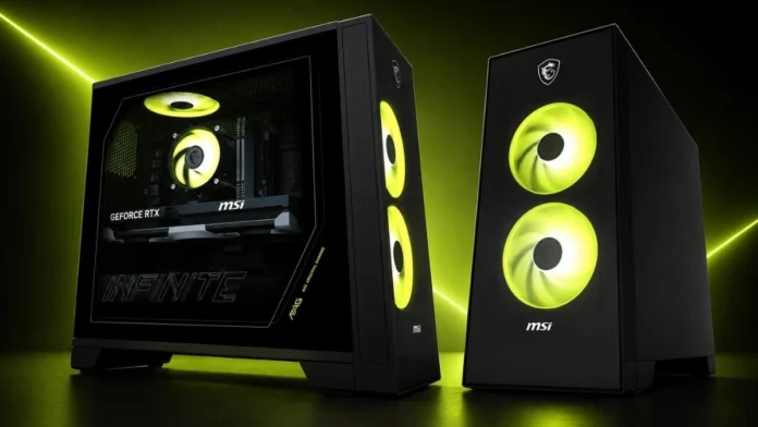MSI MAG Infinite Z desktop PCs highlighted with RGB cooling and gaming-focused design