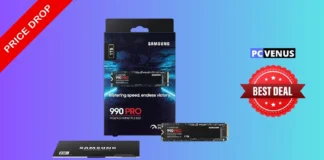 Samsung 990 Pro 1TB SSD Drops to $219 on Amazon Samsung 990 Pro 1TB PCIe 4.0 NVMe SSD featured in a promotional price drop graphic