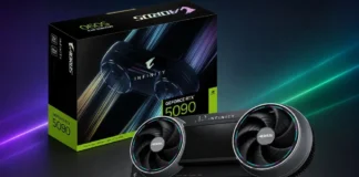 Gigabyte RTX 5090 AORUS Infinity Listed $5,300 at Micro Center Gigabyte GeForce RTX 5090 AORUS Infinity graphics card alongside its retail box