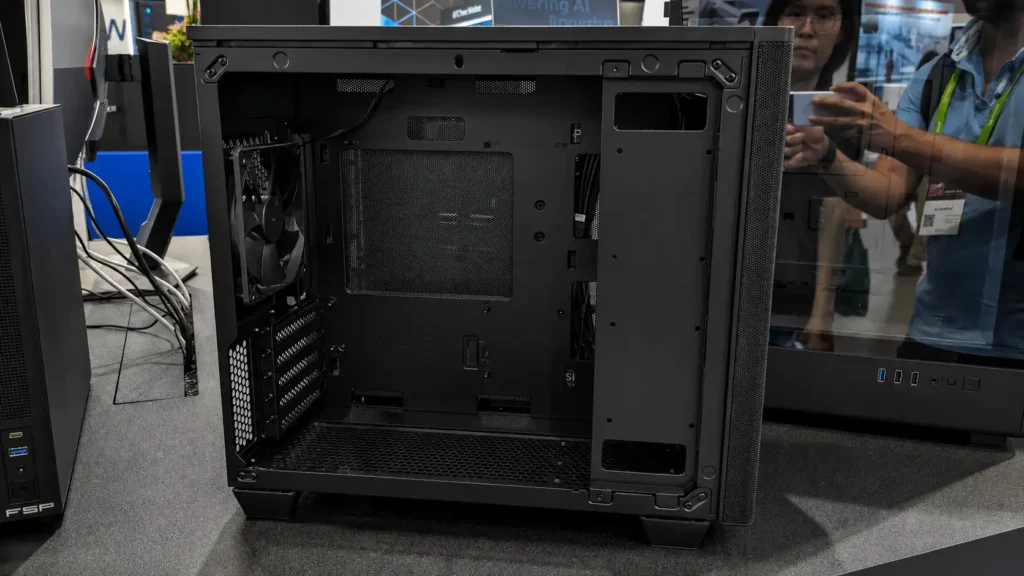 FSP M Series mid-tower chassis showing spacious interior layout and airflow design
