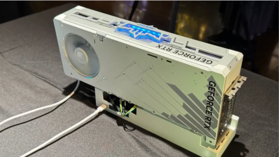 GALAX Hall of Fame graphics card prototype with hidden rear power connector