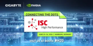 GIGABYTE Brings NVIDIA Vera Rubin AI Infrastructure to ISC 2026 GIGABYTE and NVIDIA promotional banner for ISC High Performance 2026 featuring AI infrastructure and data center systems.