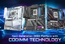 GIGABYTE Demonstrates DDR5-10400 CQDIMM Platform at Computex 2026 GIGABYTE Z890 motherboards featuring CQDIMM technology for DDR5-10400 memory demonstrated at Computex 2026