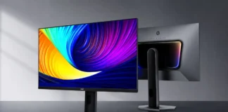 HKC Launches 27U240B Monitor With Samsung 4th-Gen 4K QD-OLED Panel Front and rear view of the HKC 27U240B 4K OLED gaming monitor with RGB lighting.