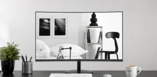 HKC M27A9F1 Debuts With 27-inch Curved Panel and 144Hz Display Front view of the HKC M27A9F1 27-inch curved monitor displayed on a desktop setup.