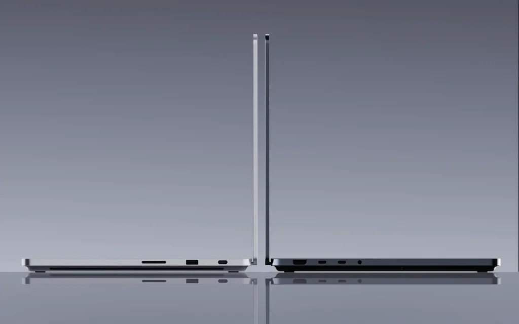 Microsoft Surface Laptop Ultra showcasing its slim profile and premium aluminum chassis
