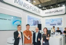 MINISFORUM N5 Max, S5, MS-03, and M2 Pro Unveils at Computex 2026 MINISFORUM Computex 2026 booth showcasing the N5 Max NAS, S5 storage system, MS-03 AI workstation, and M2 Pro mini PC