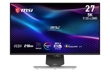 MSI showcases MPG 271KRAW18 Monitor With 5K 180Hz and 330Hz Gaming Mode 3 Front view of the MSI MPG 271KRAW18 27-inch 5K gaming monitor