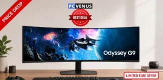Samsung Odyssey G9 Monitor Gets $335 Discount in Early Prime Day Deal Samsung Odyssey G9 49-inch curved gaming monitor displayed on a desktop setup