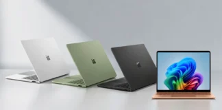 Surface Laptop 8 Leak Reveals Snapdragon X2, OLED Display, and New Jade Color Microsoft Surface Laptop 8 shown in multiple color options including Platinum, Jade, Black, and Dune