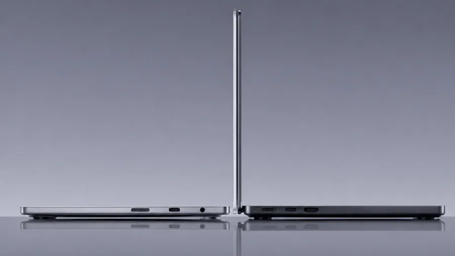 Microsoft Launches Surface Laptop Ultra for AI Workloads 2 Microsoft Surface Laptop Ultra compared with another laptop from the side