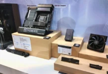 TEAMGROUP Unveils PCIe 6.0 SSD, 256GB CUDIMM and AI Memory at Computex 2026 TEAMGROUP T-CREATE creator-focused hardware showcase featuring motherboard, DDR5 memory, SSD, and cooling solutions at Computex 2026