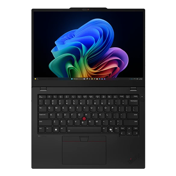 Top-down view of the Lenovo ThinkPad L13 Gen 7 featuring the classic ThinkPad keyboard and TrackPoint