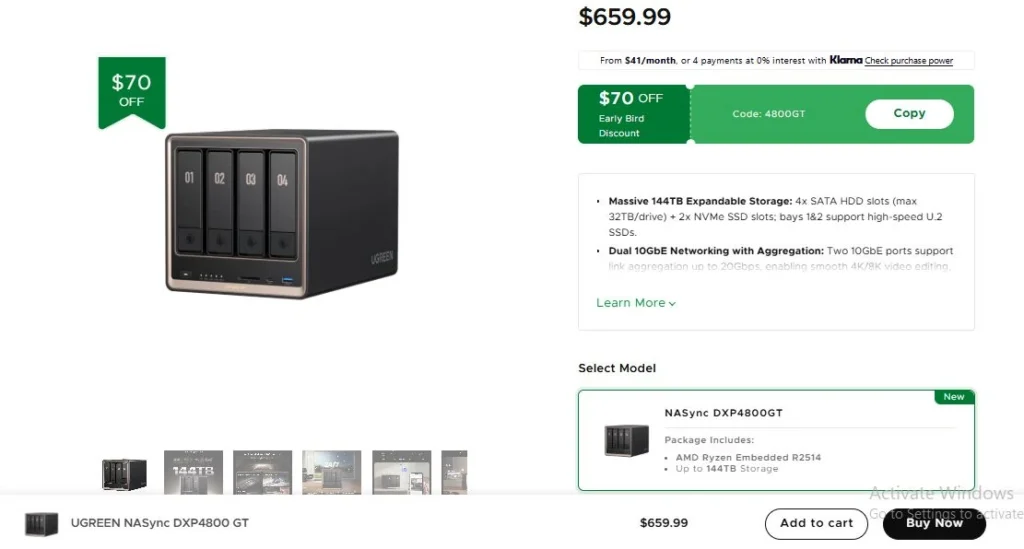 Ugreen NASync DXP4800 GT Packs Dual 10GbE, Ryzen CPU and 144TB Storage 3 UGREEN NASync DXP4800 GT four-bay NAS with up to 144TB storage capacity and dual 10GbE networking
