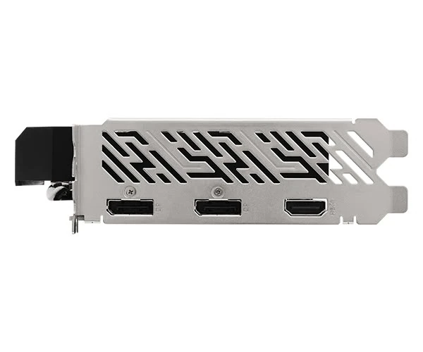Display output ports on the ASRock Radeon RX 9050 Challenger graphics card, including DisplayPort and HDMI.