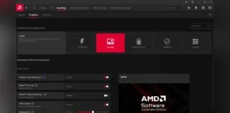 AMD Users Report Radeon RX 6000 Adrenalin Software Freezes Screenshot of the AMD Software Adrenalin Edition control panel interface under the Gaming and Graphics settings tab.