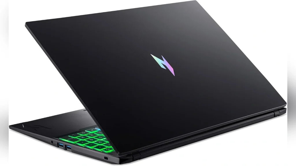 Acer Nitro V 16 AI Laptop Preorders Open on Amazon for $2,100 1 Profile shot of the side ports and vents of the Acer Nitro V 16 AI laptop.