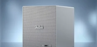 Beelink Launches ME Pro Wildcat Lake NAS With 124TB Storage Support The front perspective view of the compact silver Beelink ME Pro NAS storage server showing the mesh grille and front ports.