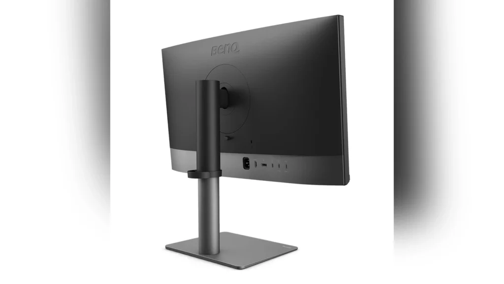BenQ Launches Creative Pro PD2732U 27-Inch 4K IPS Monitor 2 Rear view of the BenQ Creative Pro PD2732U monitor displaying its input ports and stand.