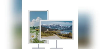 Bigme Introduces B251 PRO Color E Ink Monitor with 60FPS Refresh Two Bigme B251 PRO 25.3-inch color E Ink monitors shown in portrait and landscape orientations.