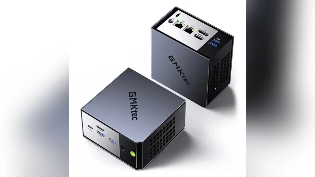 GMKtec Launches EVO-X1 Pro Mini PC with Ryzen AI 9 HX 470 1 Angled top-down view of two GMKtec EVO-X1 Pro mini PCs.