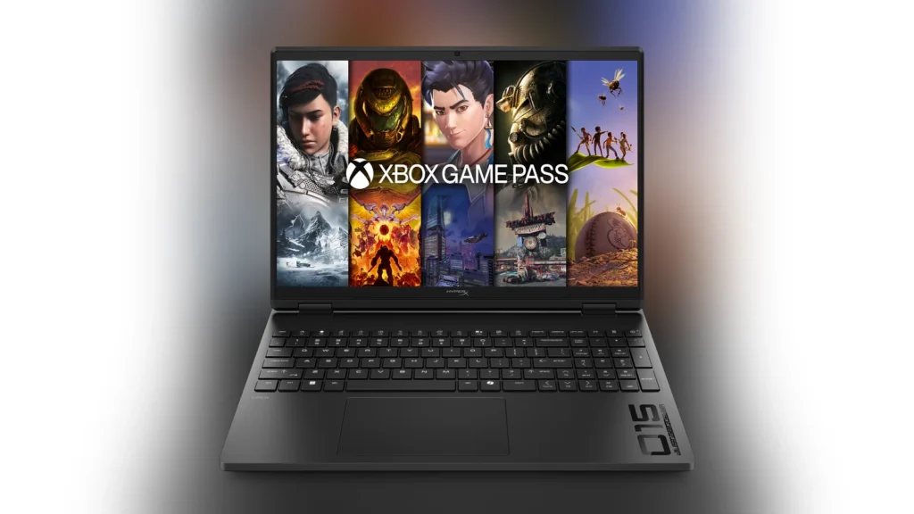 HP Updates HyperX OMEN 15 Laptop with Arrow Lake HX & RTX 5070 2 Front-facing view of the open HP HyperX OMEN 15 showing the keyboard layout and screen.